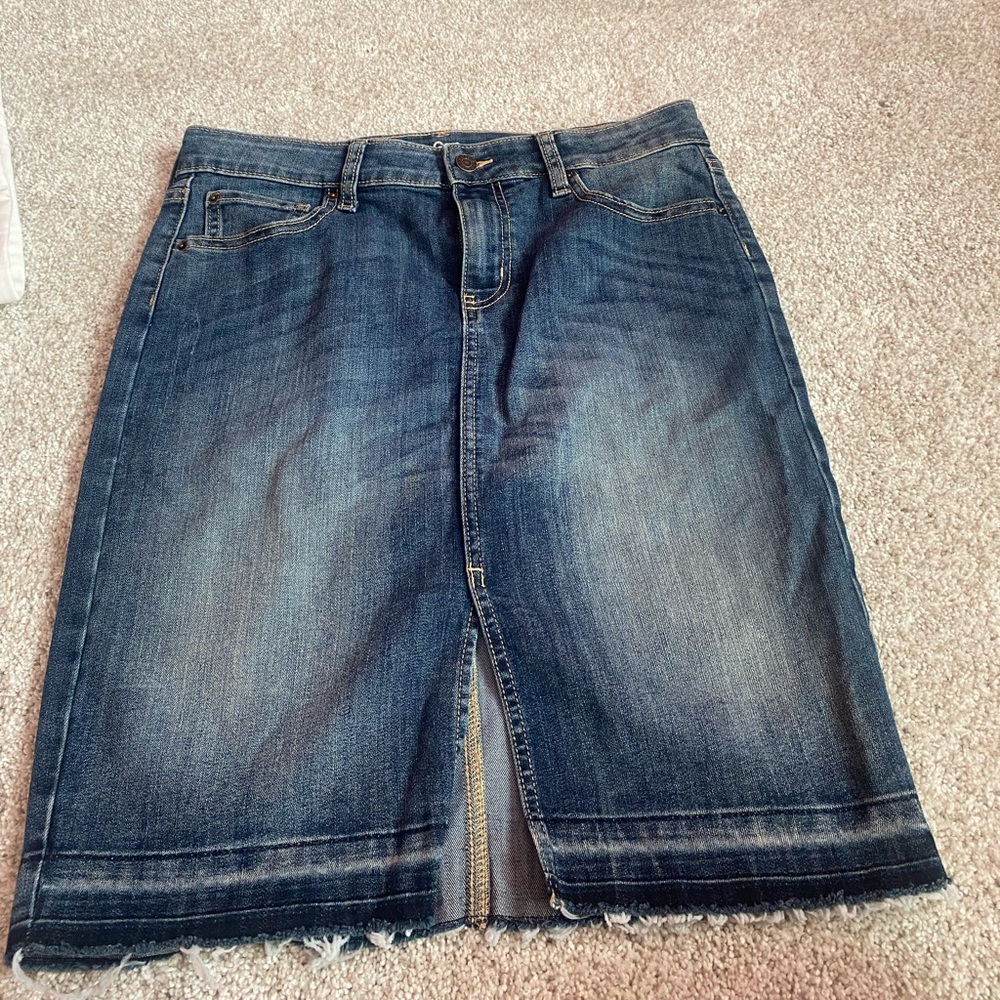 gap blue jean denim pencil skirt size 8/29